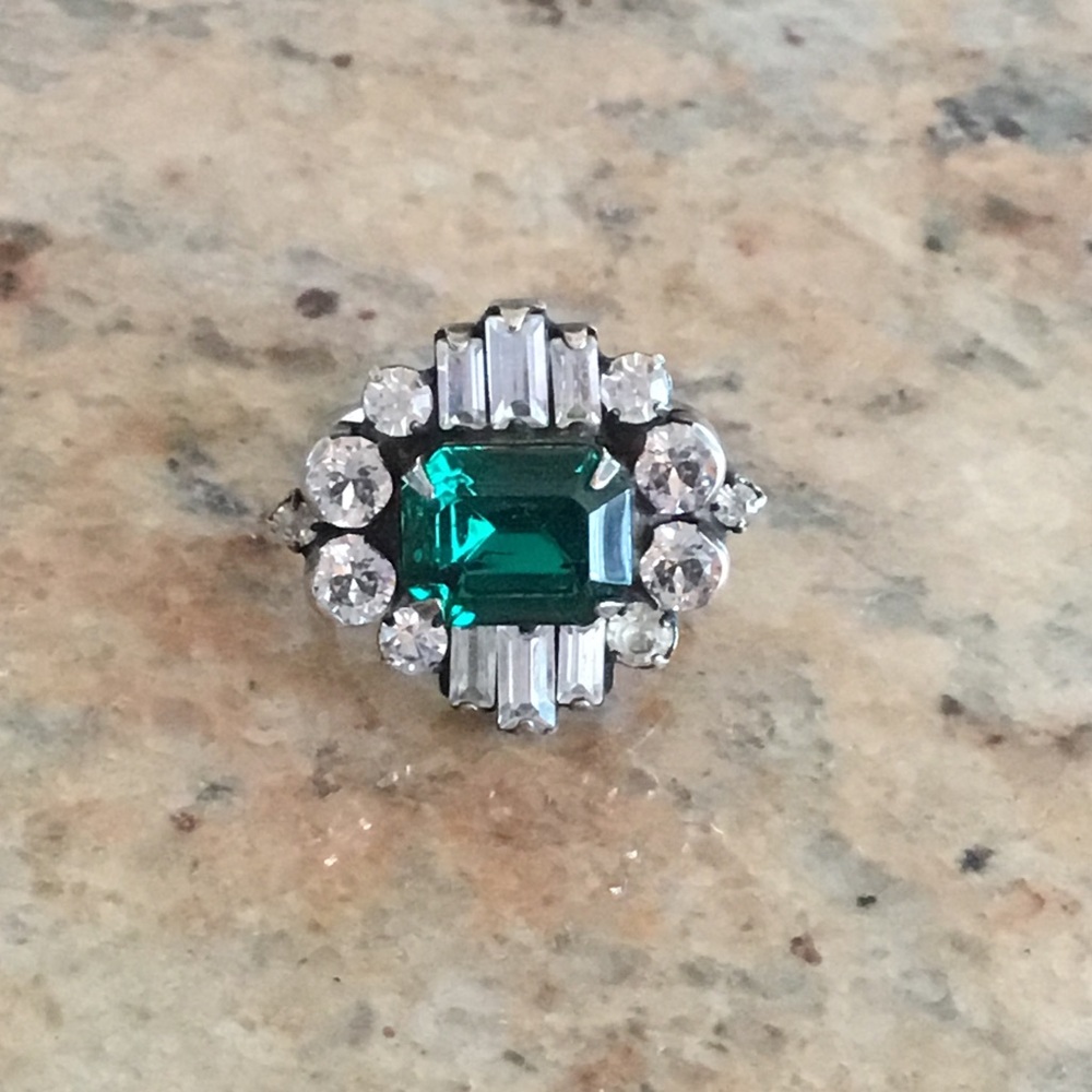 Dannijo Green Crystal Cocktail Ring